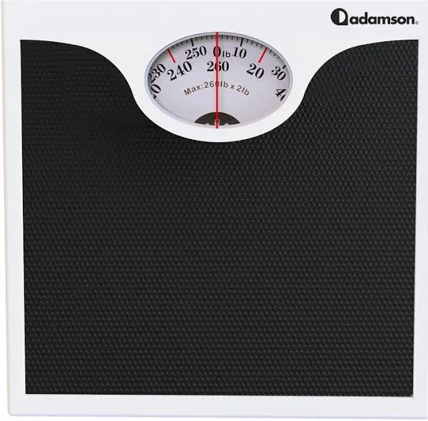 Adamson A22 Bathroom Scale for Body Weight - Up to 260 LB, Analog Dial