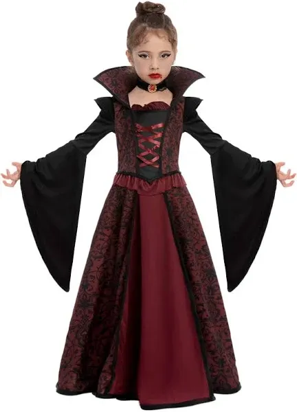 Spooktacular Creations Royal Vampire Costume Set for Girls Halloween Dress Up Party