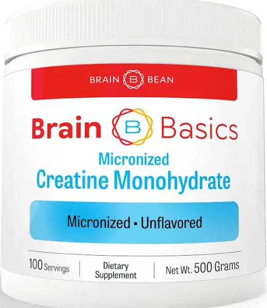 Brain Basics - Micronized Creatine Monohydrate - Highly Absorbable for Safe and Effective Results