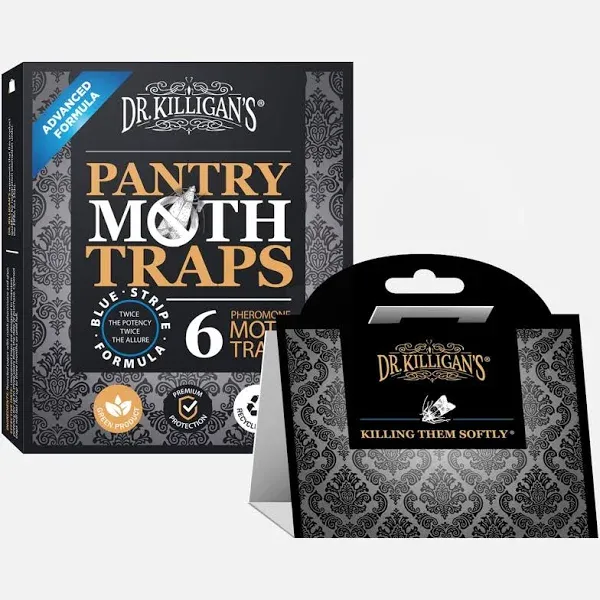 Dr. Killigans Premium Clothing Moth Traps with Pheromones Advanced 6-Pack New