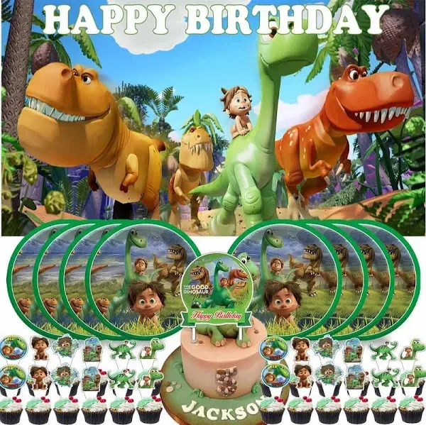 The Good Dinosaur Party Supplies Birthday Decorations Plates Banner Kids Cake Toppers Set Decorations Decor