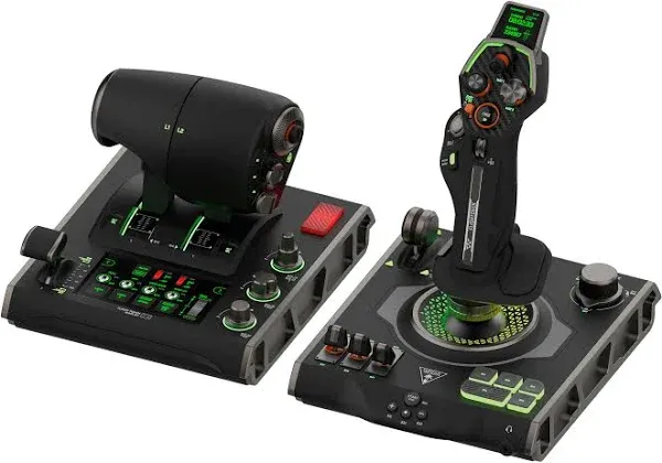 Turtle Beach VelocityOne Flightdeck - Universal HOTAS Simulation Joystick & Throttle with Touch Display, Stick Mounted HUD and Contactless Sensors for Air and Space Combat on Windows 10 & 11