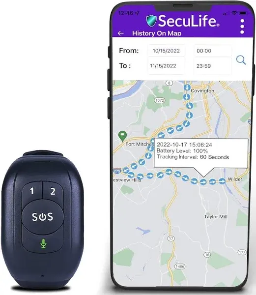 SecuLife SOS Wristband $17 Monthly- Life Saving Alert System, Emergency Call But