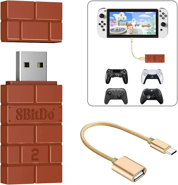 8Bitdo Wireless USB Adapter 2 for Switch/Switch OLED, Windows Mac &amp; Raspberry Pi