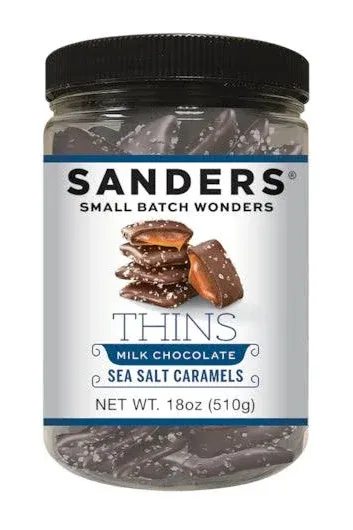 Sanders Milk Chocolate Sea Salt Caramel Thins