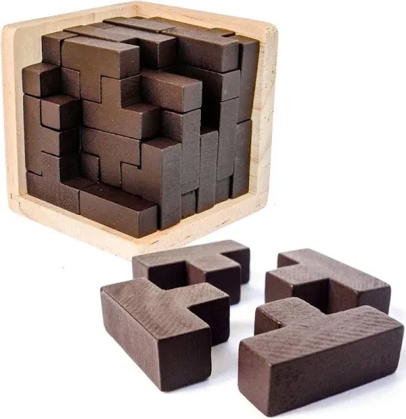 Sharp Brain Zone Original 3D Wooden Brain Teaser Puzzle