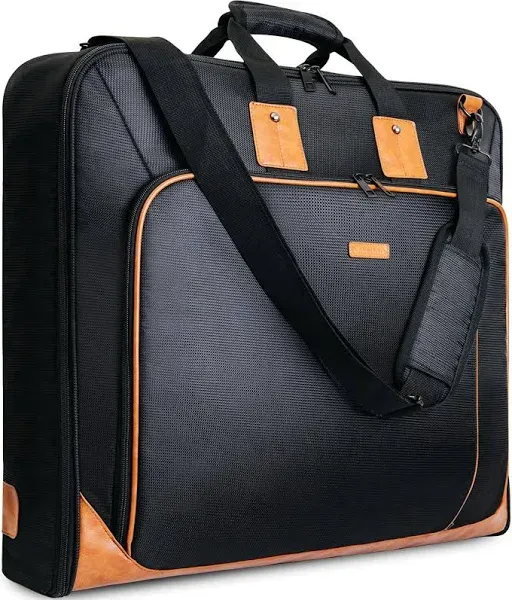 Noozion Garment Bag for Travel Large Leather Carry On Suit Bag Hanging Travel Suit Bags Waterproof Suitcase Luggage Bag for Men Women Business Trips