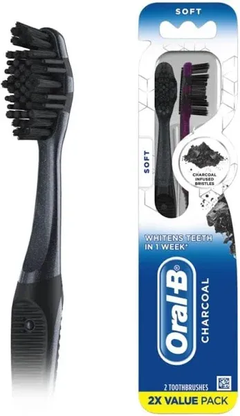 Oral-B Toothbrush Charcoal Medium Whitening Therapy (Pack of 6)