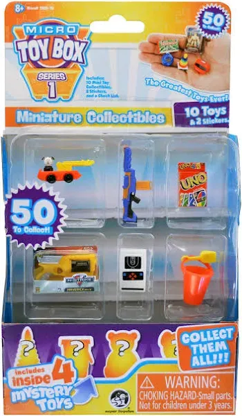 Micro Toy Box Series 1  - 10pk Miniature Collectible retro Toys as pictured New