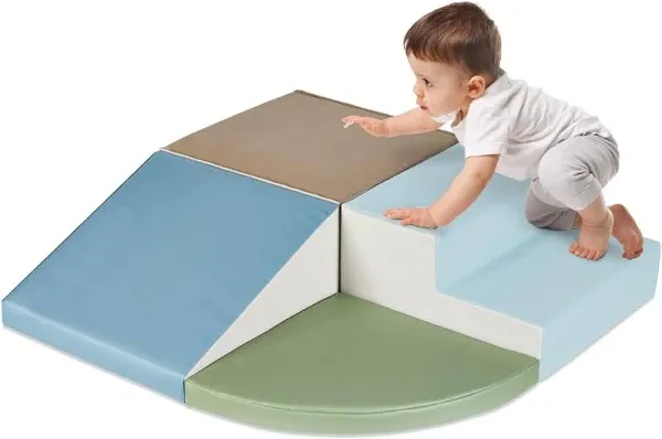 Best Choice Products 4-Piece Kids Climb & Crawl Soft Foam Block Playset Structures