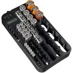 Stalwart Battery Organizer Caddy with Tester