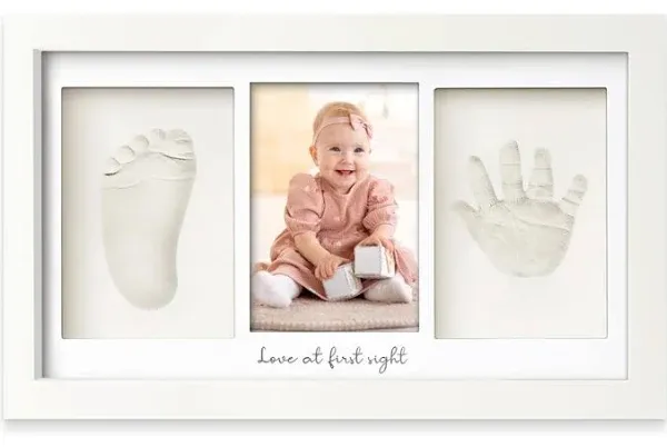 Baby Hand and Footprint Kit - Baby Footprint Kit, Baby Handprint Kit, Personalized Baby Keepsake Frame, Baby Imprint Kits, Newborn Picture Frame, Baby