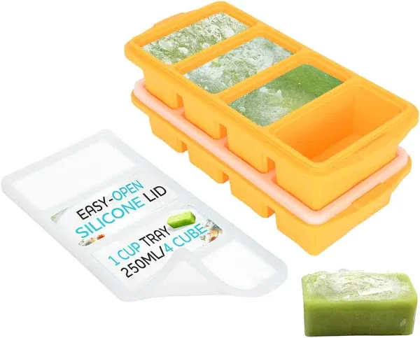 XOMOO Silicone Freezer Tray with Lid