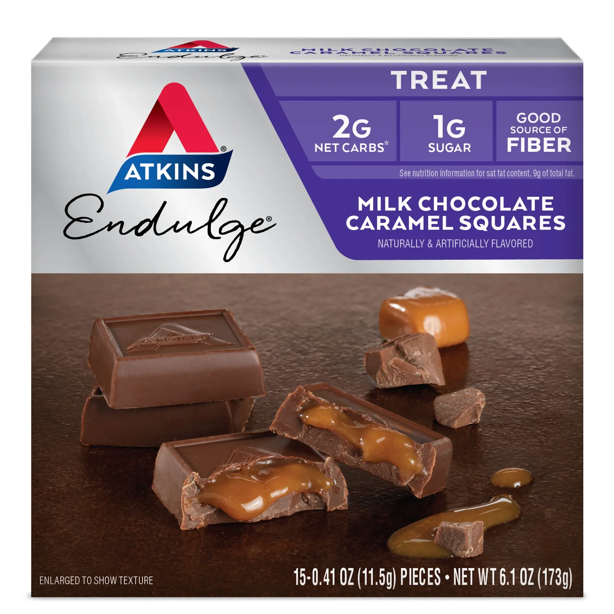 Atkins Endulge Caramel Squares Milk Chocolate