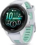 Garmin Forerunner 265S GPS Smartwatch, Whitestone/Neo Tropic