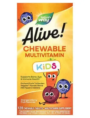 Nature's Way Alive! Children's Multi-Vitamin Chewable 120 Chews