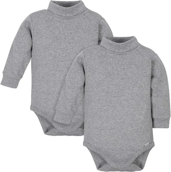 Gerber Baby Boy or Girl Gender Neutral Long Sleeve Turtleneck Onesies Bodysuits