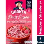 Quaker Fruit Fusion Instant Oatmeal (raspberry-strawberry)