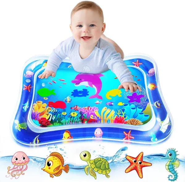 ZMLM Baby Tummy-Time Water Mat: Infant Toy Gift Activity Play Mat Inflatable Sensory Playmat Babies Belly Time Pat Indoor Small