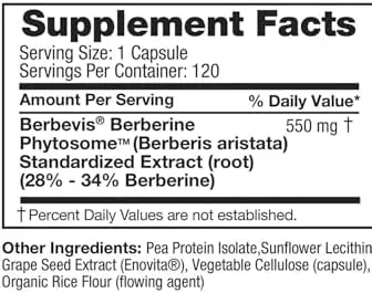 Feel Good Berberine Phytosome High Absorption 120 Capsules