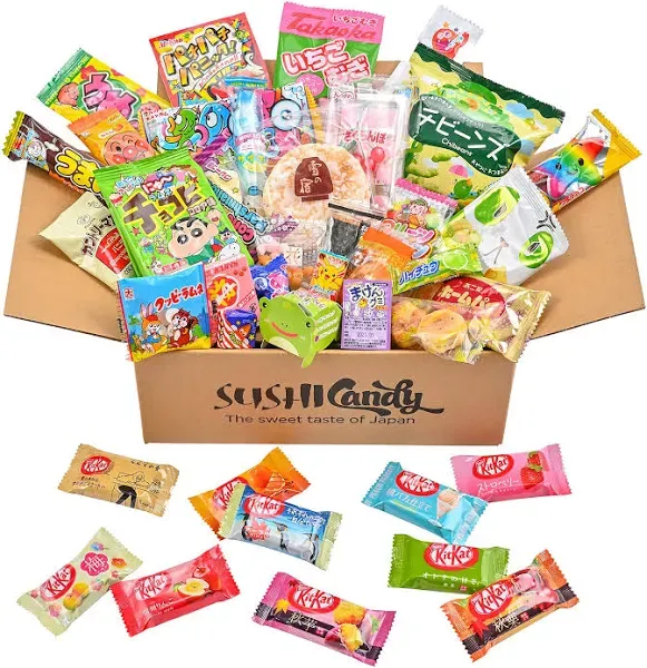 40 Japanese Candy Box with 30 Japanese Snacks and 10 Japanese Kit