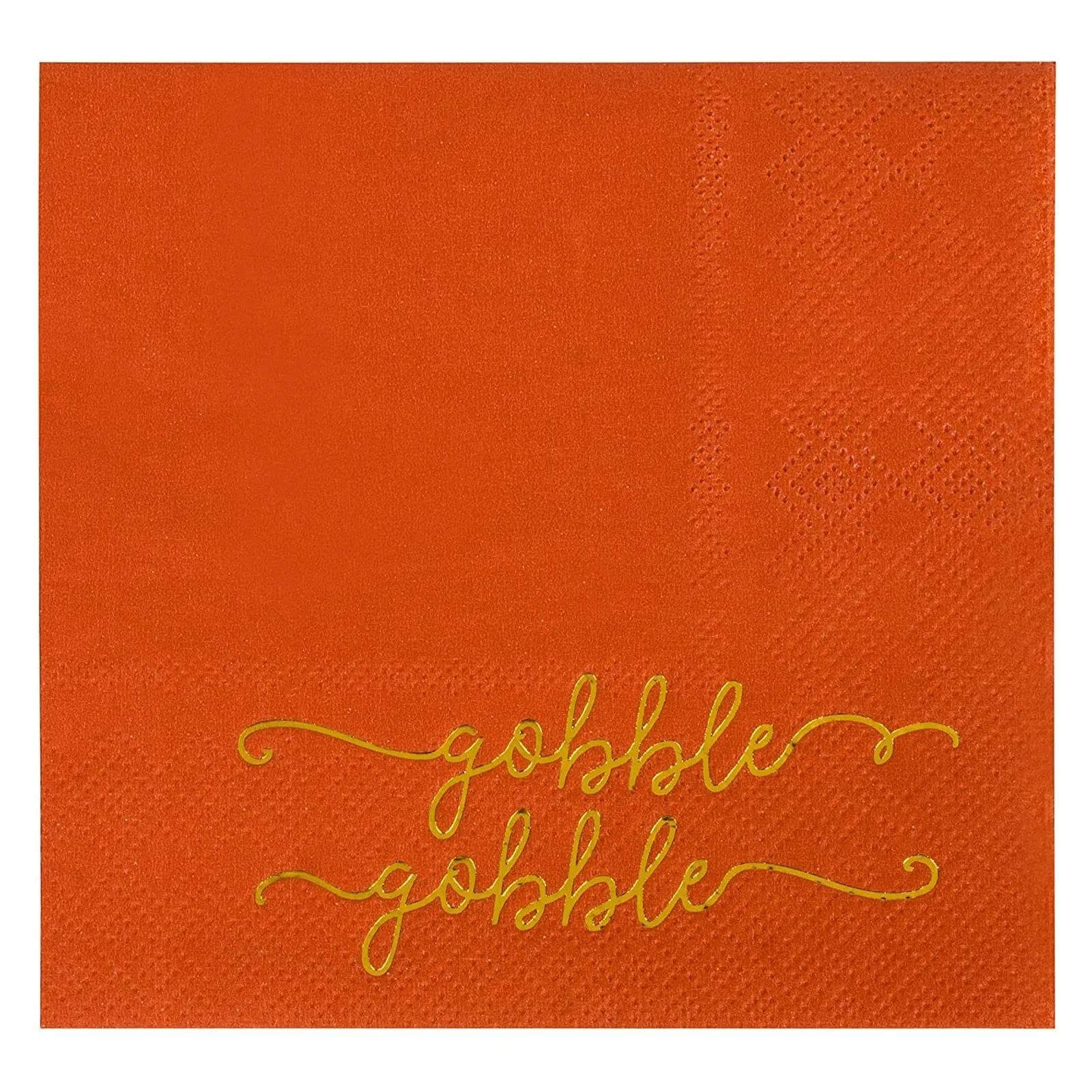 50 Pack Thanksgiving Cocktail Napkins Party Supplies Table Decorations, Gobble Gobble (5 x 5 In)