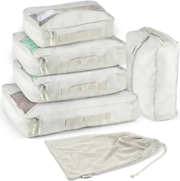 pebbler 5 Piece Packing Cubes for Travel in Sizes (X-Large, Large, Medium, Small ...