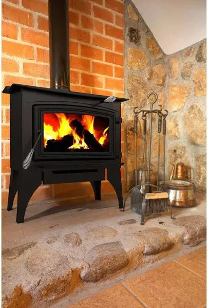 Pleasant Hearth WS-2720 1800 Sq Ft Medium Wood Burning Stove - Black