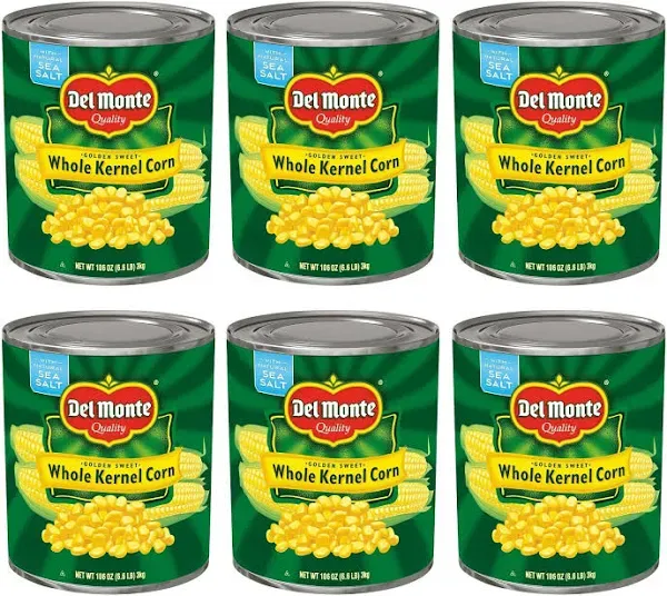 Del Monte Whole Kernel Golden Sweet Corn 15.25 oz. Pull-Top Can