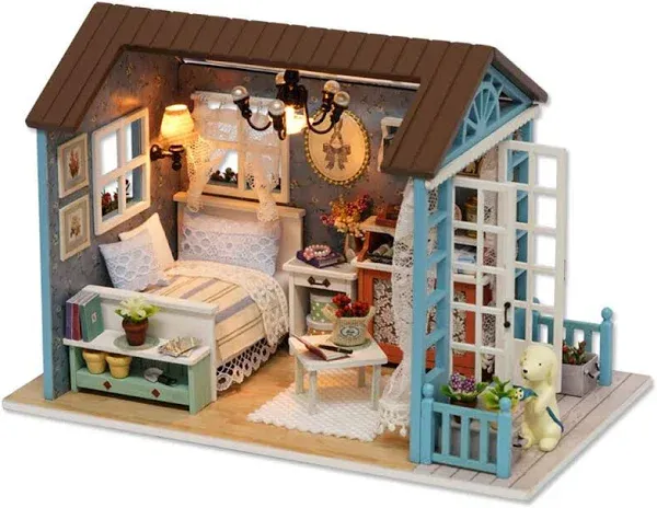 TuKIIE DIY Miniature Dollhouse Kit