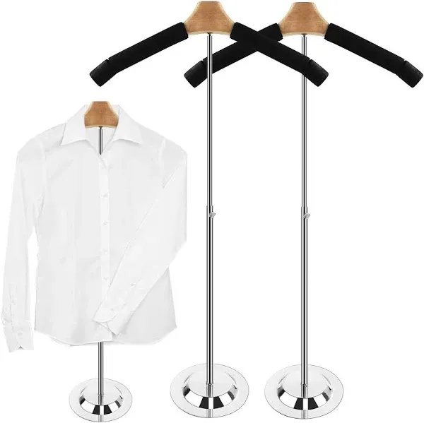 Hlimior 2 Pack Adjustablet Shirt Display Flexible Shoulder Stand,Portable T Shirt Display Stand for Clothing Garment Coat Retail Vendor,Shirt Rack