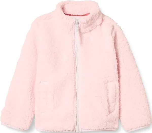 Amazon Essentials Girls and Toddlers' Full-Zip Sherpa Fleece Jacket