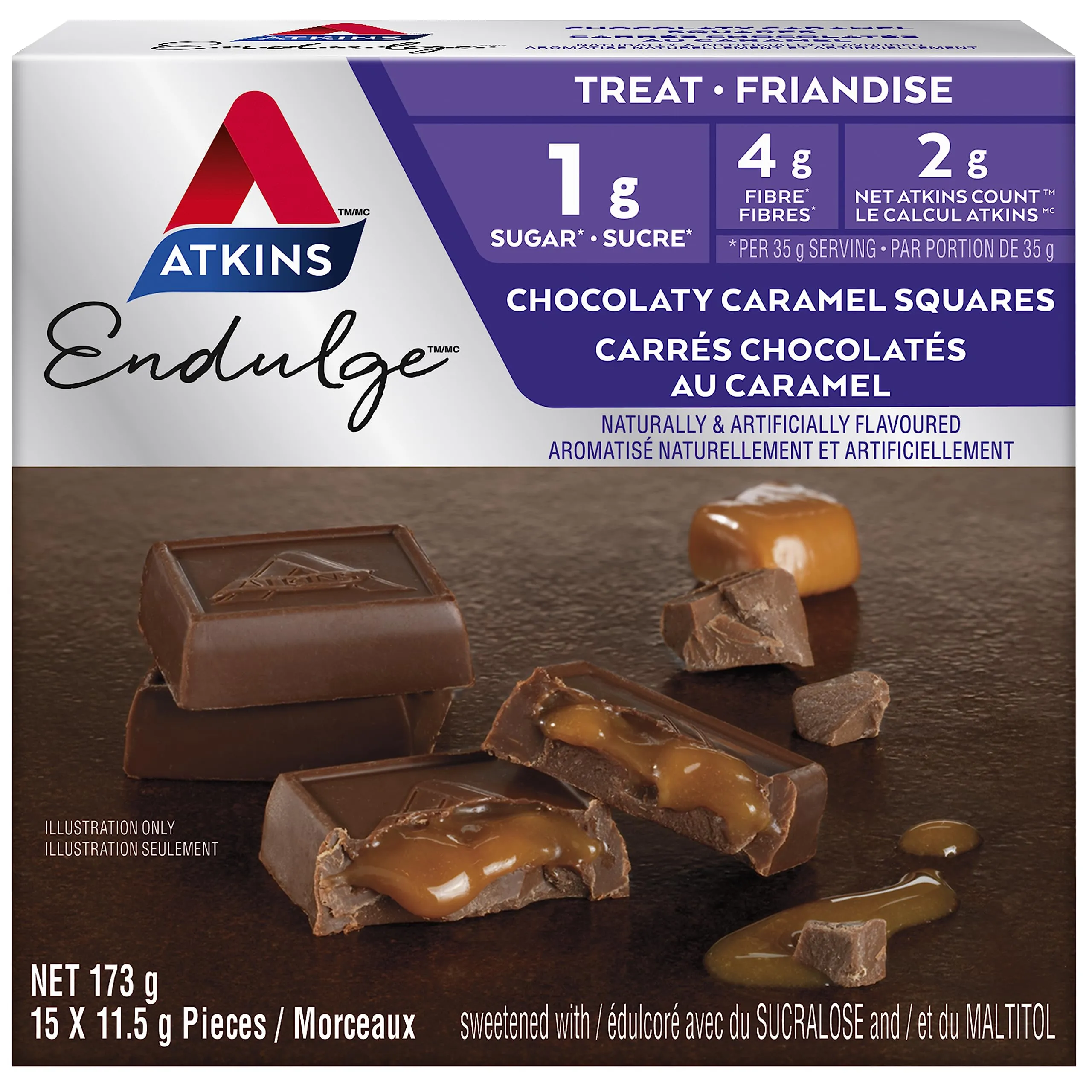 Atkins Endulge Chocolaty Caramel Squares (11.5 g, 15 ct)