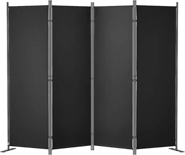 VEVOR Room Divider, 4 Panel Room Dividers and Folding Privacy Screens, Fabric Partition Room Dividers for Office, Bedroom, Dining Room, Study, Freestanding, Dark Grey