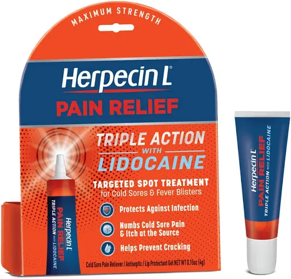 HERPECIN-L PAIN Relief Triple Action Spot Treatment See Pics for Expiration