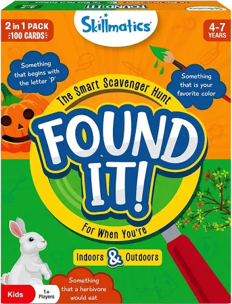  Card Game - Found It Indoor, Scavenger Hunt for Ages 4, 5, 6, 1.⁠ ⁠Indoor Game