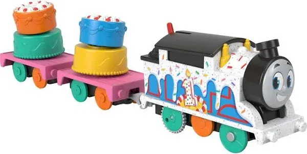 Thomas &amp; Friends Motorized Toy Train Wobbly Cake Thomas Engine with Cargo