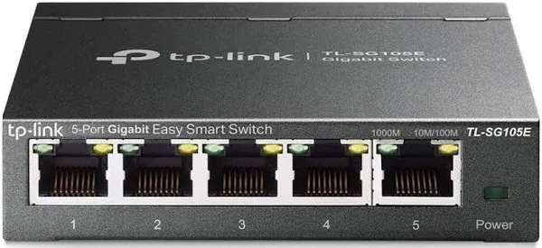 TP LINK Easy 5 Port Smart Gigabit Ethernet Desktop 10 Gbps Switch TLSG105E