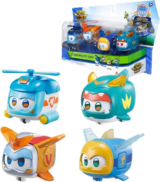 Super Wings Super Pets 4-Pack Collection Vehicle Action Figure