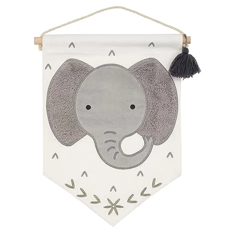 Lambs & Ivy Elephant Canvas Banner Nursery Wall Art