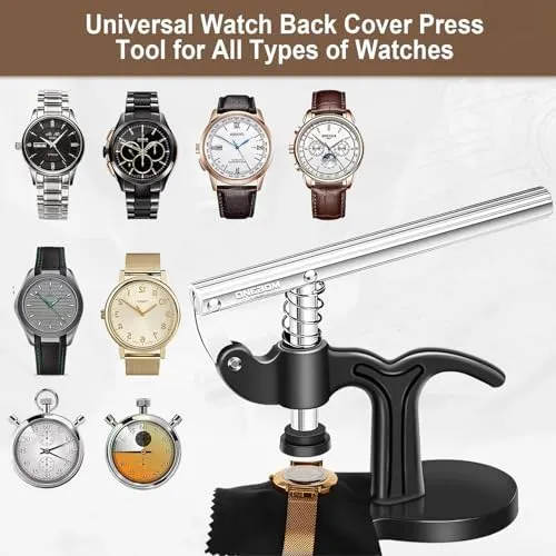 ONEBOM Watch Press Tool Set, Watch Repair Kit Professional with Everything