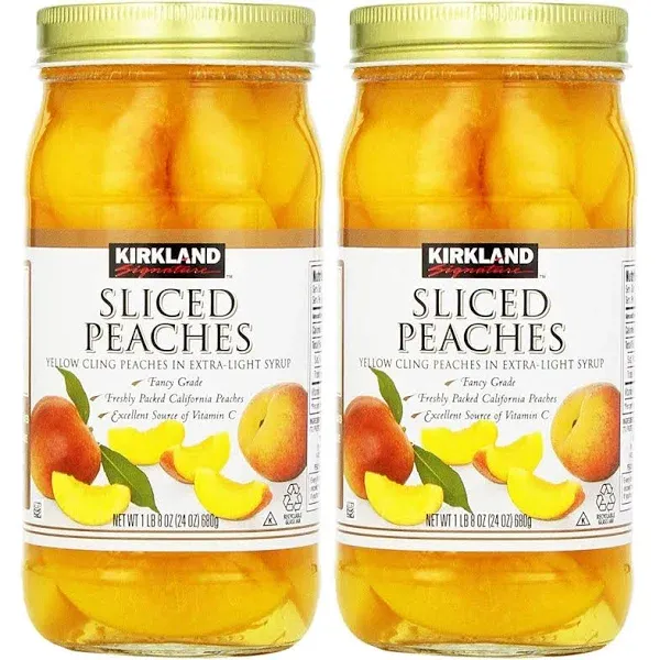 Kirkland Signature Sliced Peaches (24 oz, 4 ct)