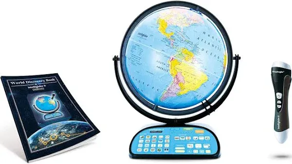 Intelliglobe II&amp;trade; Blue Raised Relief Desk Globe