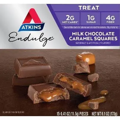 Atkins Milk Chocolate Caramel Squares (6.1 oz)