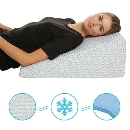 AllSett Health Wedge Pillow with Memory Foam and