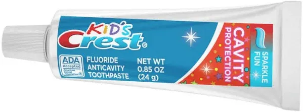 LOT 4 Pack Kid&#039;s CREST Cavity Protection Sparkle Fun Toothpaste 4.6 oz 4 Pack