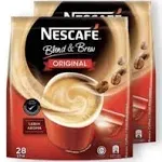 2-Pack Nescafe 3 in 1 Instant Coffee Sticks Original - Best Asian Coffee Imported from Nestle Malaysia (56 Sticks Total)