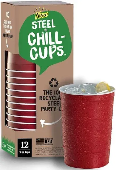 Steel Chill Cups 16 oz. Party Cups