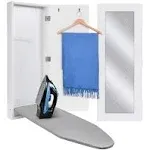 Ironing Board Wall Mount Cabinet,Built in Ironing Board with Storage Mirror