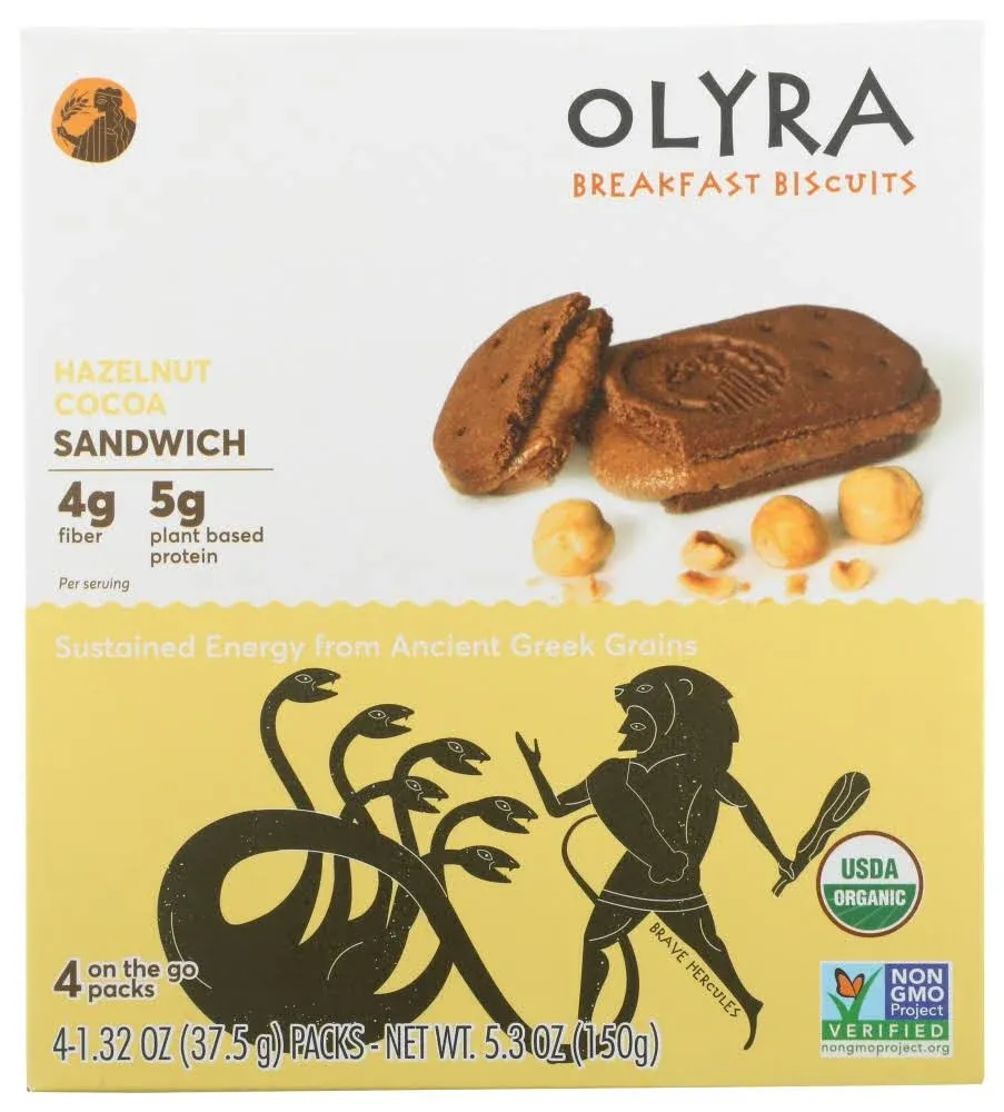 Olyra Breakfast Biscuits, Hazelnut Cocoa Sandwich